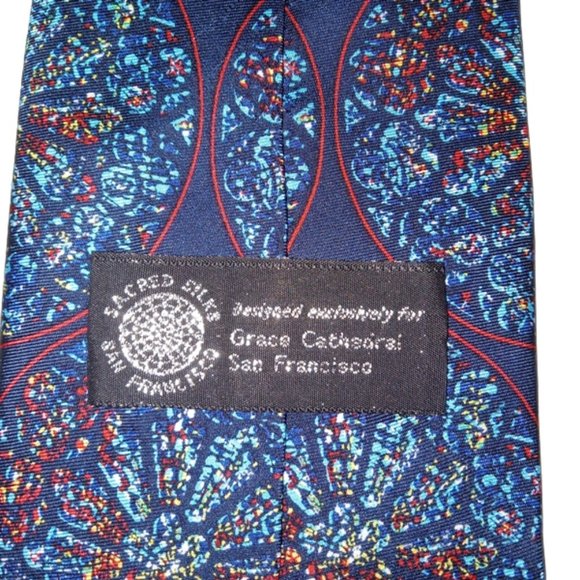 Sacred Silks San Francisco Men’s Tie Grace Cathedral Stained Glass Windows - Picture 3 of 5